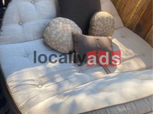Outdoor Couch/Daybed/Double Lounger w/table